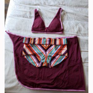 NWOT BECCA Bikini Sarong/Wrap 3-Piece Set (XS)